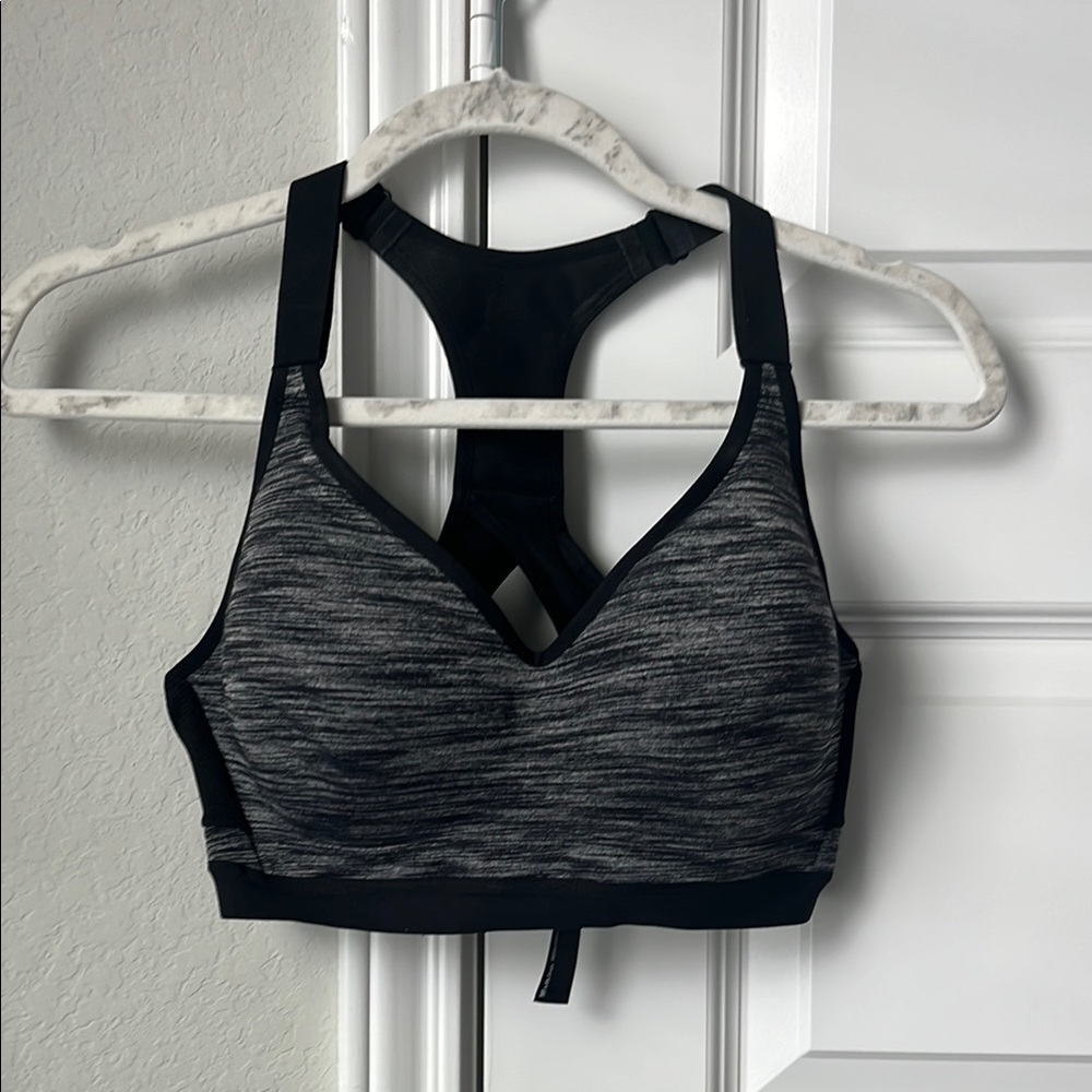 Victoria's Secret Black and Gray Racerback Sports Bra
